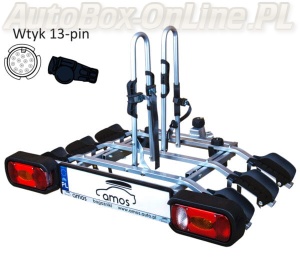 AMOS - Tytan 3 Plus ( Platforma ze światłami na 3 rowery mocowana na haku /13pin/)